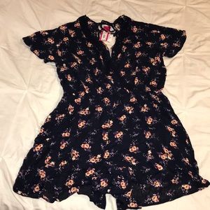 Xhilaration floral open back romper.